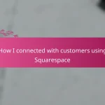 How I connected with customers using Squarespace