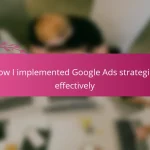 How I implemented Google Ads strategies effectively