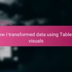 How I transformed data using Tableau visuals
