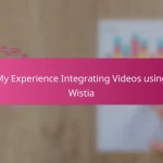 My Experience Integrating Videos using Wistia