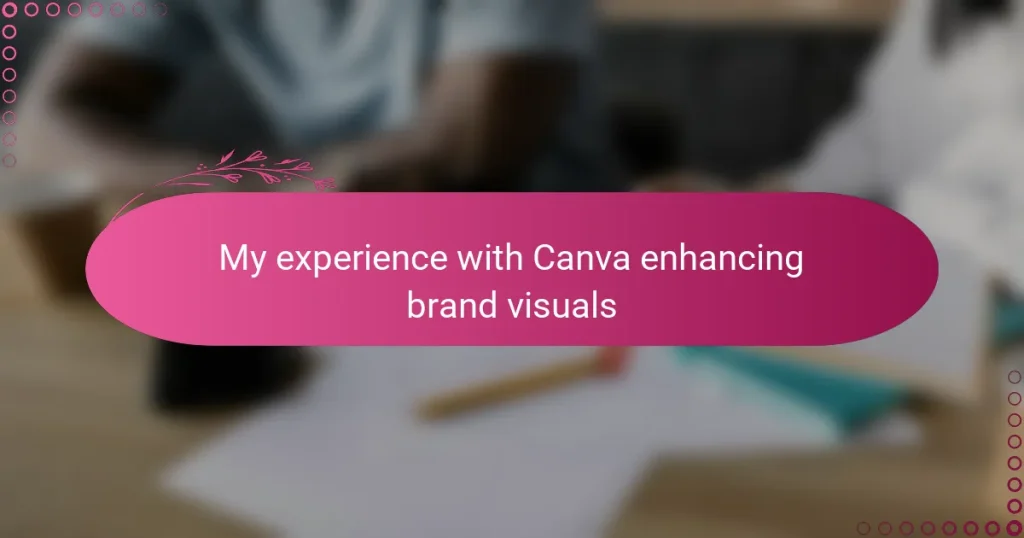 My experience with Canva enhancing brand visuals