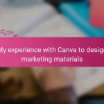 My experience with Canva to design marketing materials