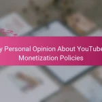 My Personal Opinion About YouTube’s Monetization Policies