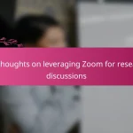 My thoughts on leveraging Zoom for research discussions