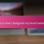 This is how I designed my brand website