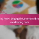 This is how I engaged customers through usertesting.com