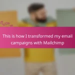 This is how I transformed my email campaigns with Mailchimp