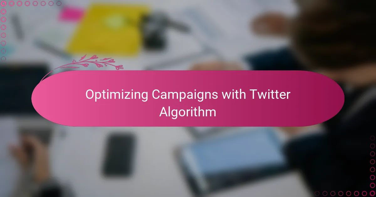 Optimizing Campaigns with Twitter Algorithm